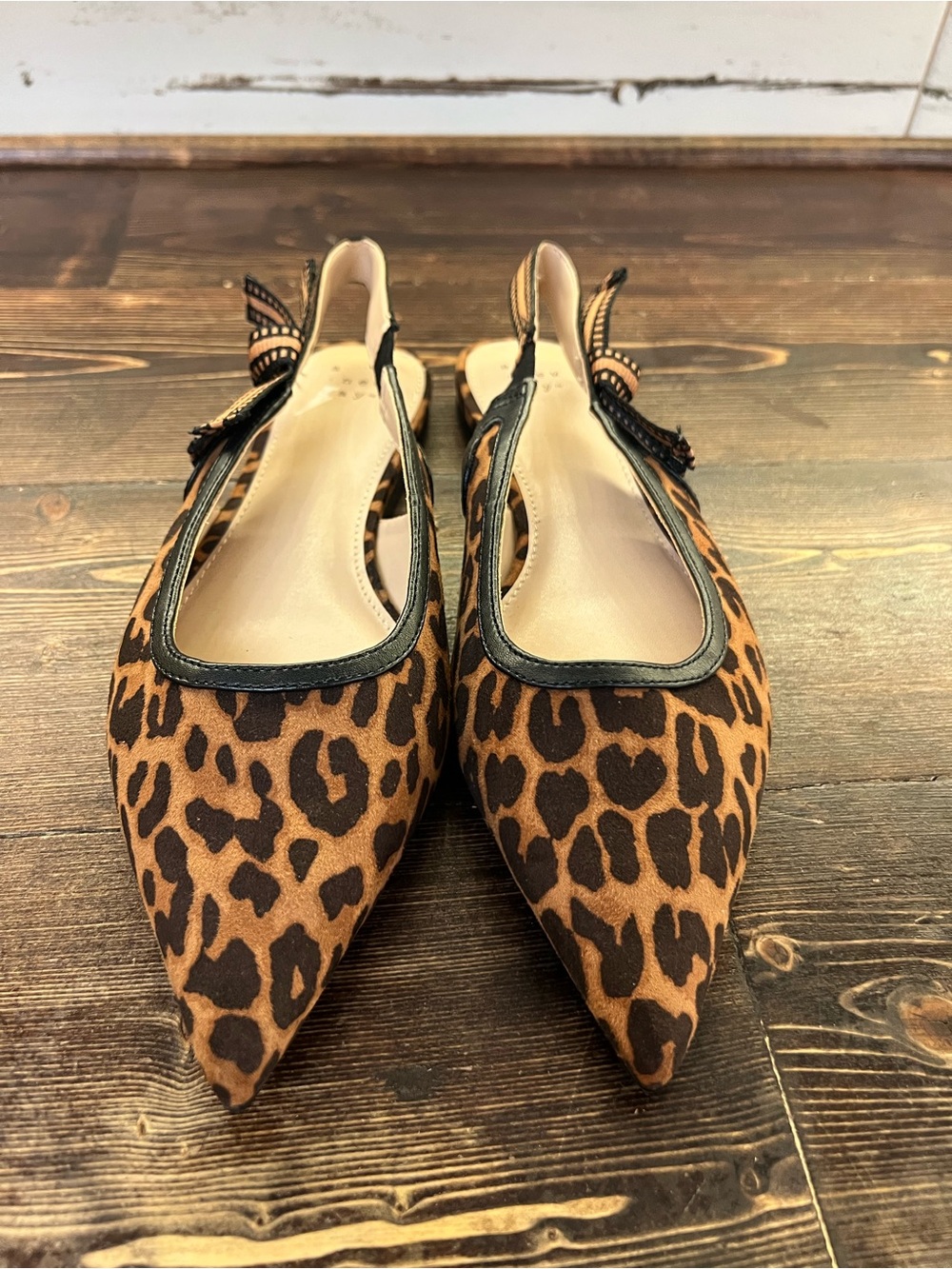 A New Day • Women’s “London” Slingback Flats Leopard Print Pointed Toe •Size 7.5 - Picture 4 of 10